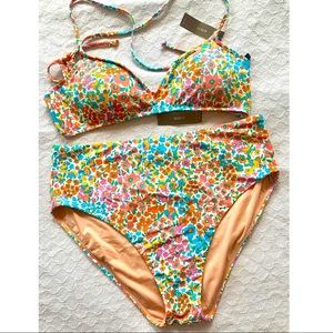J Crew floral bikini - XL - NWT